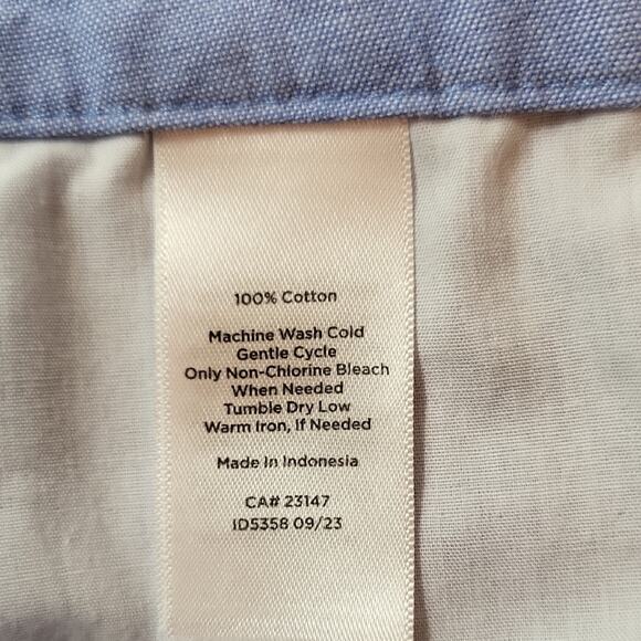 Talbots Plus Size 18W Light Blue Capri Pants Lightweight - Picture 6 of 11